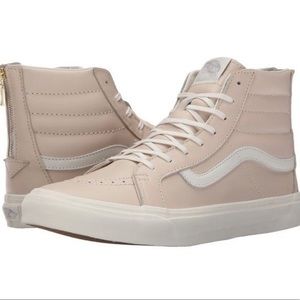 Vans Leather Sk8-Hi Shoes Whispering Pink Womens 8 / Mens 6.5